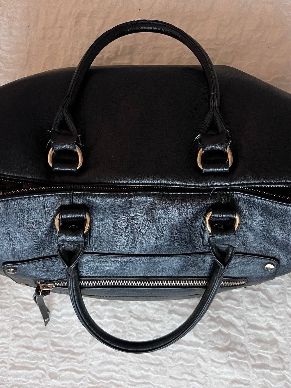 Aldo Black Tote with Gold Hardware - Picture 2 of 8